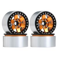 INJORA 4PCS 1.9 6-spoke Metal Beadlock Wheel Rims for...
