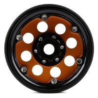 INJORA 4PCS 1.9" 8-round-hole Metal Beadlock Wheel Rims for 1/10 RC Crawler Gold