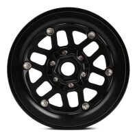 INJORA 4PCS 2.0" 12-spoke Metal Beadlock Wheel Rims Fit 1.9" RC Crawler Tires Silber-Black