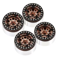 INJORA 4PCS 1.9" CNC Aluminum Beadlock Wheel Rims for 1/10 RC Crawler Car Bronze