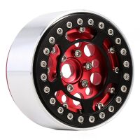 INJORA 4PCS 1.9" CNC Aluminum Beadlock Wheel Rims for 1/10 RC Crawler Car Red