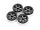 INJORA 4PCS 1.9" 6-Spokes CNC Aluminum Beadlock Wheel Rims for 1/10 RC Crawler Black-Grey (W1947)