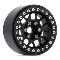 INJORA 4PCS 1.9 Metal Beadlock Wheel Rims for 1/10 Scale RC Rock Crawler Black