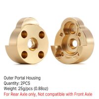 INJORA 2PCS 25g/pcs Brass Outer Portal Housing Covers for FCX24 Rear Axle (FCX24-02)