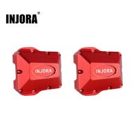 INJORA 2PCS 4g CNC Aluminum Front Rear Axle Diff Cover for 1/18 TRX4M (4M-28) Red