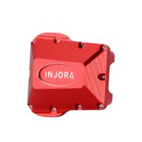 INJORA 2PCS 4g CNC Aluminum Front Rear Axle Diff Cover for 1/18 TRX4M (4M-28) Red
