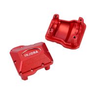 INJORA 2PCS 4g CNC Aluminum Front Rear Axle Diff Cover for 1/18 TRX4M (4M-28) Red