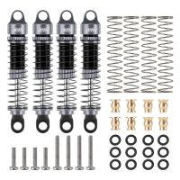 INJORA 53mm Aluminum Threaded Oil Filled Shocks Grey for 1/18 TRX4M 4 PCS (4M-24)