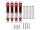 INJORA 53mm Aluminum Threaded Oil Filled Shocks Red for 1/18 TRX4M 4 PCS (4M-24)