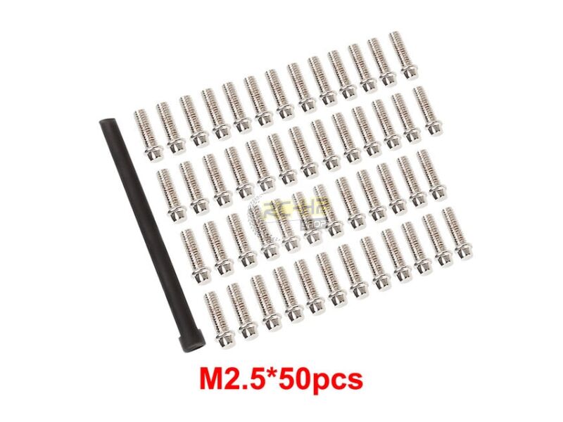 INJORA RC Metallschrauben M2.5 – 30 Stück Mit Schraubenschlüssel, Für 1.9/2.2 Zoll Räder, Passend Für TRX4, SCX10, Gen8