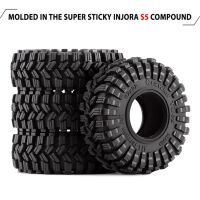 INJORA 1.0" 62*22mm S5 Super Soft Sticky All Terrain Tires for 1/18 1/24 RC Crawlers (4) (T1014)