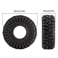 INJORA 1.0" 62*22mm S5 Super Soft Sticky All Terrain Tires for 1/18 1/24 RC Crawlers (4) (T1014)