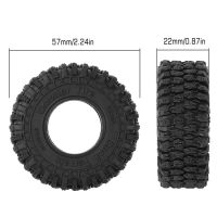 INJORA 1.0" 57*22mm S5 Rock Crawling Tires for 1/18 1/24 RC Crawlers (4) (T1016)