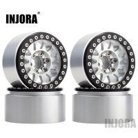 INJORA 4PCS 1.9" 12-spoke Metal Beadlock Wheel Rims...