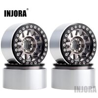 INJORA 4PCS 1.9 12-spoke Metal Beadlock Wheel Rims for...