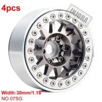 INJORA 4PCS 1.9" 12-spoke Metal Beadlock Wheel Rims...