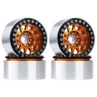 INJORA 4PCS 1.9 12-spoke Metal Beadlock Wheel Rims for...
