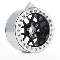 INJORA 4PCS 2.2" Silver Aluminum Beadlock Wheel Rims...