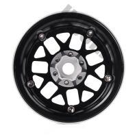INJORA 4PCS 2.2" Silver Aluminum Beadlock Wheel Rims for 1/10 RC Rock Crawler Silver-Black