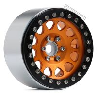 INJORA 4PCS 2.2" Aluminum Beadlock Wheel Rims for 1/10 RC Rock Crawler Gold