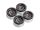 INJORA 4PCS 2.2" Aluminum Beadlock Wheel Rims for 1/10 RC Rock Crawler Black-Grey