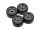 INJORA 4pcs 2.2" 12-Spokes Metal Beadlock Wheel Rims for 1/10 RC Crawler, 136g/pcs Grey