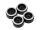 INJORA 4pcs 2.2" 12-Spokes Metal Beadlock Wheel Rims for 1/10 RC Crawler, 136g/pcs Silver-Black