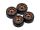 INJORA 4pcs 2.2" 12-Spokes Metal Beadlock Wheel Rims for 1/10 RC Crawler, 136g/pcs Bronze