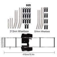 INJORA 313/324mm Wheelbase LCG Carbon Fiber Chassis Kit Frame Girder for 1/10 RC Crawler TRX4 Upgrade Parts