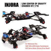 INJORA 313/324mm Wheelbase LCG Carbon Fiber Chassis Kit Frame Girder for 1/10 RC Crawler TRX4 Upgrade Parts