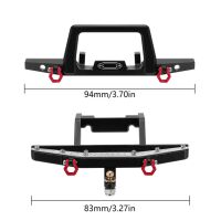 INJORA CNC Aluminum Front Rear Bumper for 1/18 TRX4M Defender (4M-41)