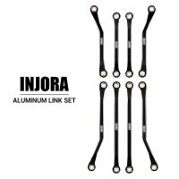 INJORA Aluminum High Clearance Chassis Links Set for 1/18 TRX4M (4M-37) Black