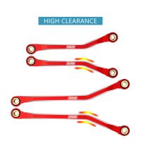 INJORA Aluminum High Clearance Chassis Links Set for 1/18 TRX4M (4M-37) Red