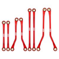 INJORA Aluminum High Clearance Chassis Links Set for 1/18 TRX4M (4M-37) Red