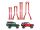 INJORA Aluminum High Clearance Chassis Links Set for 1/18 TRX4M (4M-37) Red