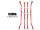 INJORA Aluminum High Clearance Chassis Links Set for 1/18 TRX4M (4M-37) Red