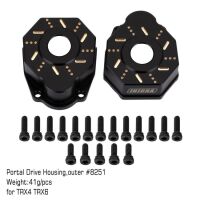 INJORA 49g/pcs Black Brass Outer Portal Drive Housing...