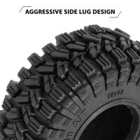 INJORA King Trekker 1.0" 58*24mm S5 All Terrain Tires for 1/18 1/24 RC Crawlers (4) (T1017)