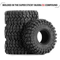 INJORA King Trekker 1.0" 58*24mm S5 All Terrain Tires for 1/18 1/24 RC Crawlers (4) (T1017)