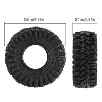 INJORA King Trekker 1.0" 58*24mm S5 All Terrain Tires for 1/18 1/24 RC Crawlers (4) (T1017)