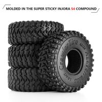 INJORA 1.0 62*24mm S4 All Terrain Tires for 1/18 1/24 RC Crawlers (4) (T2450)