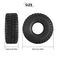 INJORA 1.0 62*24mm S4 All Terrain Tires for 1/18 1/24 RC Crawlers (4) (T2450)