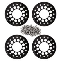INJORA 4PCS CNC Aluminum Outer Beadlock Rings 12 holes for INJORA 1.0 Wheel Rims Black