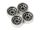 INJORA 1.0" Negative Offset 3.78mm Deep Dish Stamped Steel Wheel Rims for 1/24 RC Crawlers (4) (W1004) - Grey