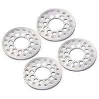 INJORA 4PCS CNC Aluminum Outer Beadlock Rings 12 holes for INJORA 1.0" Wheel Rims Silver