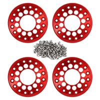 INJORA 4PCS CNC Aluminum Outer Beadlock Rings 12 holes...