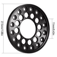 INJORA 4PCS CNC Aluminum Outer Beadlock Rings 12 holes for INJORA 1.0" Wheel Rims Red