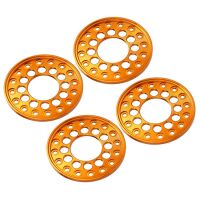 INJORA 4PCS CNC Aluminum Outer Beadlock Rings 12 holes for INJORA 1.0" Wheel Rims Gold