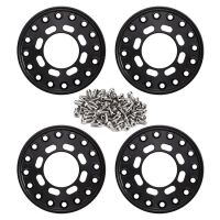 INJORA 4PCS CNC Aluminum Outer Beadlock Rings 8 ovals for INJORA 1.0" Wheel Rims Black