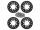 INJORA 4PCS CNC Aluminum Outer Beadlock Rings 8 ovals for INJORA 1.0" Wheel Rims Black